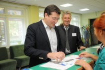 Кандидат в губернаторы Нижегородской области Глеб Никитин проголосовал на выборах