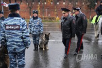 Смотр личного состава ГУ МВД РФ по Нижегородской области на пл. Минина и Пожарского