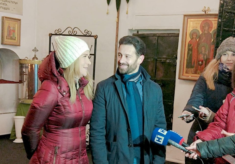 Виктория и Антон Макарские в нижегородском храме