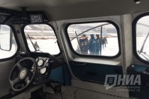 Рейд сотрудников МЧС по местам массового выхода рыбаков на лед в Нижнем Новгороде