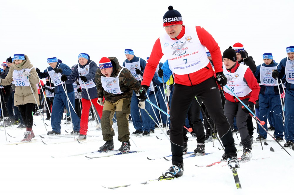 Глеб Никитин вместе с нижегородцами участвовал в гонке Лыжня России