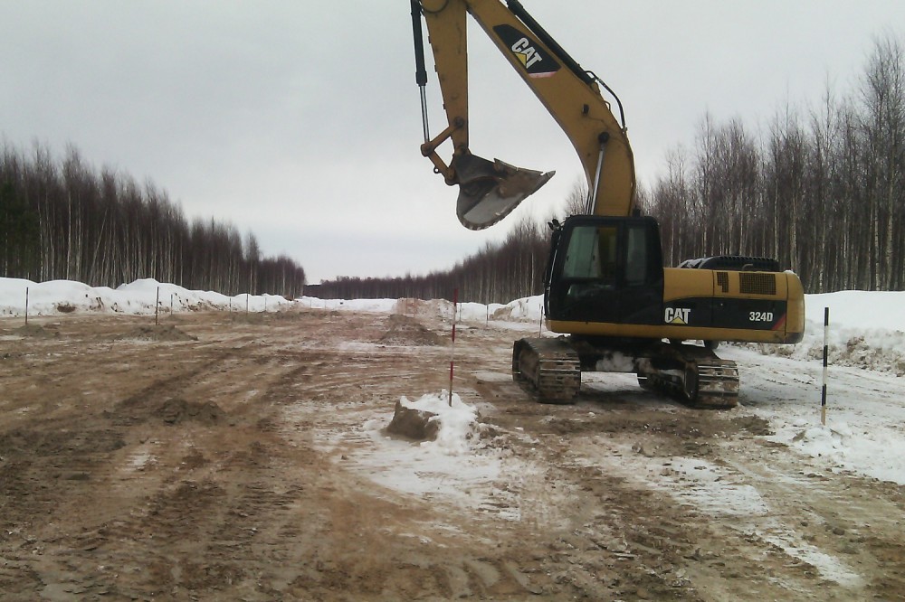 Строительство подъездной дороги к д. Городное Борского района возобновлено после зимы