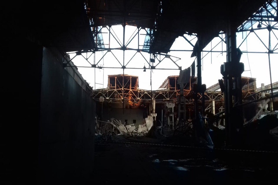 Обрушившееся здание на заводе в Дзержинске