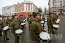 Первая репетиция парада Победы в Нижнем Новгороде 12 апреля