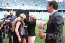 Награждение волейболисток нижегородской Спарты