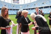 Награждение волейболисток нижегородской Спарты