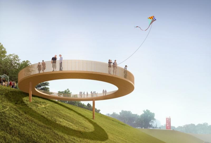 Планируемый круглый мост в парке Швейцария