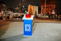 Новогодняя подсветка на Нижегородском кремле