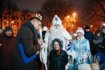 Новогодняя подсветка на Нижегородском кремле