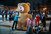 Новогодняя подсветка на Нижегородском кремле