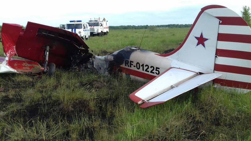 Учебно-тренировочный самолёт Як-52 в Богородске разбился не взлетая