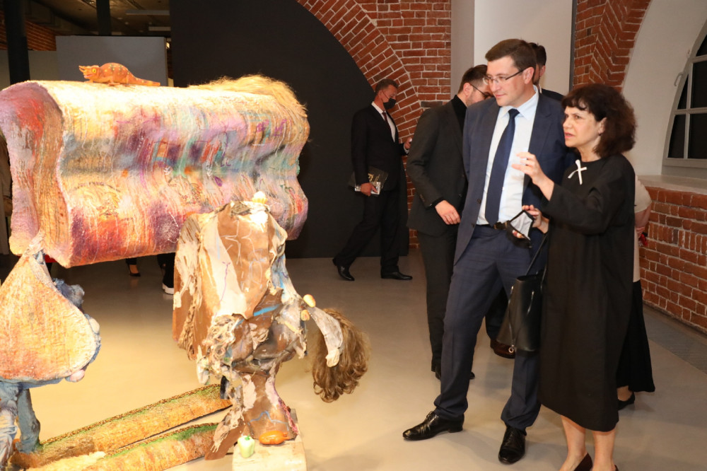 Глеб Никитин и директор Пушкинского музея Марина Лошак