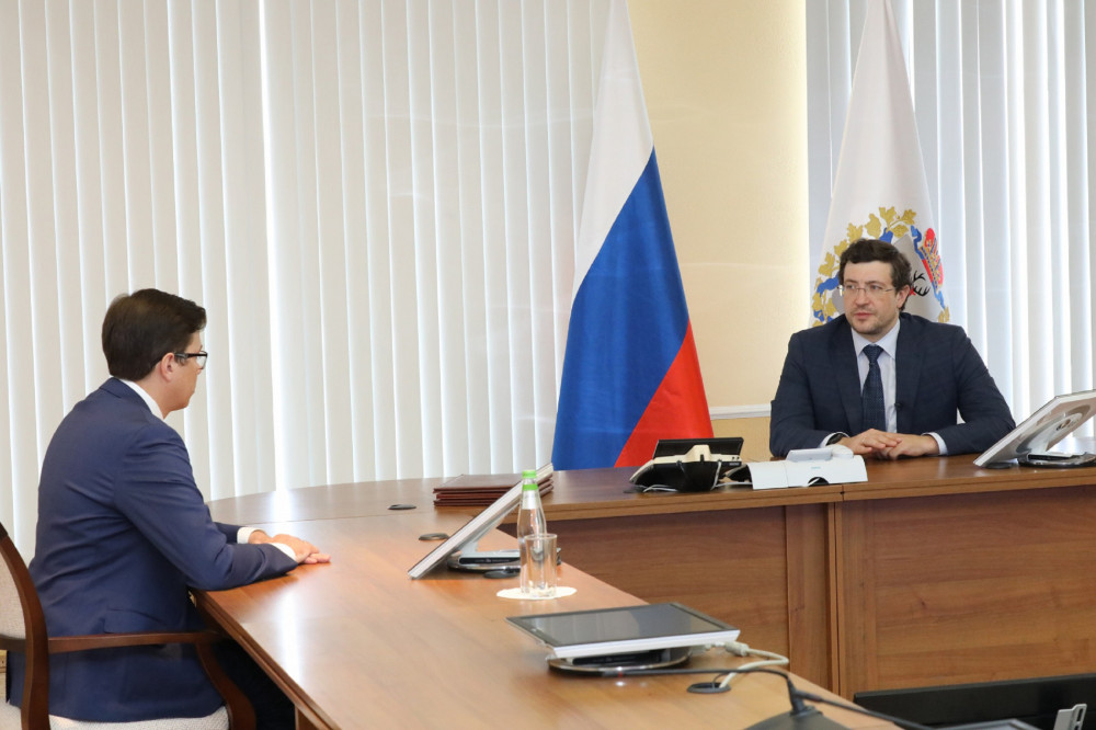 Рабочая встреча Глеба Никитина и Юрия Шалабаева (архив, 6 мая 2020 года)