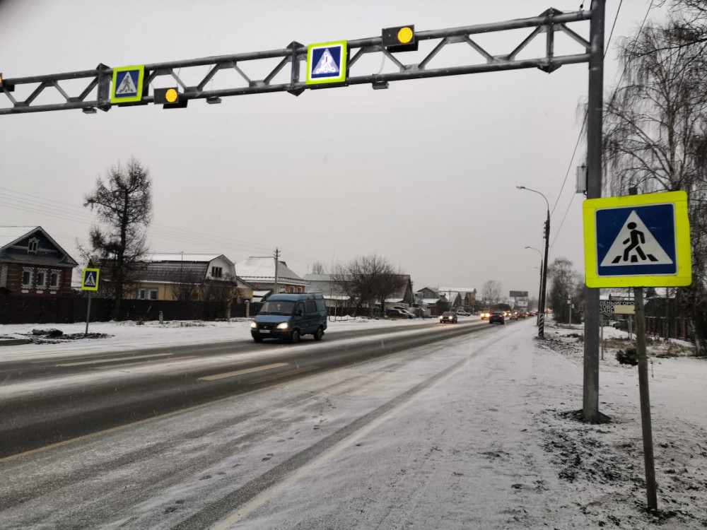 Пешеходные переходы обустроили на подъезде к Нижнему Новгороду со стороны Афонино