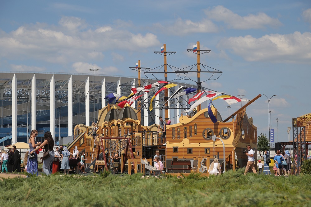 Детская площадка-корабль открылась на Стрелке в Нижнем Новгороде Новости Нижнего  Новгорода