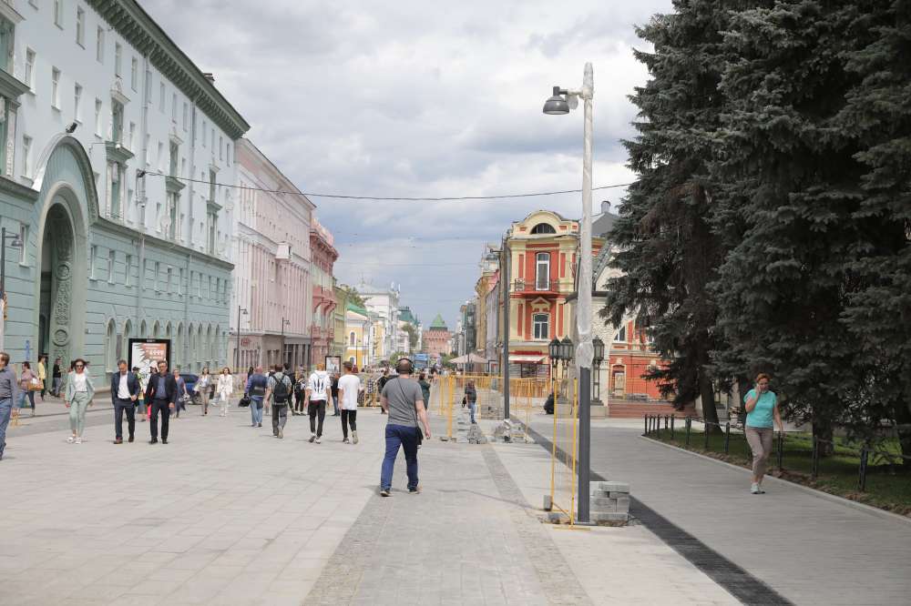 Благоустройство Большой Покровской в Нижнем Новгороде завершится к 12 августа