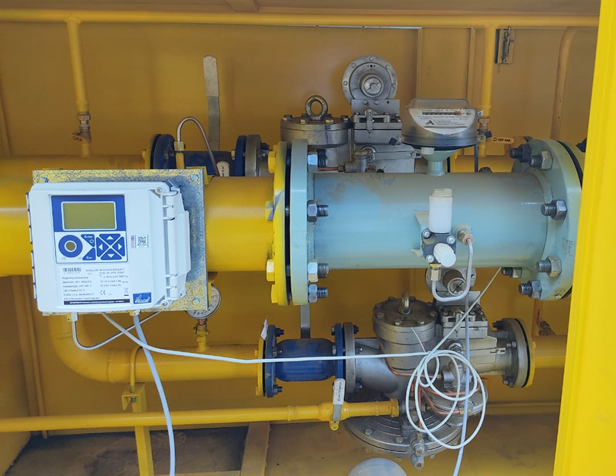 Турбинный счетчик газа производства АПЗ, установленный на газорегуляторном пункте одной из казахстанских компаний