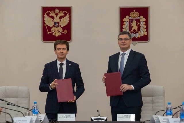 Николай Карякин и врио губернатора Владимирской области Александр Авдеев подписали соглашение об открытии филиал ПИМУ