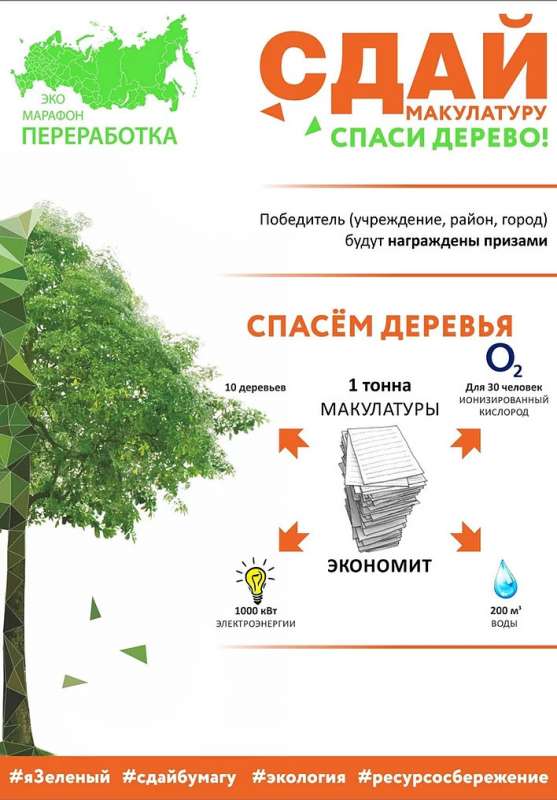 Экомарафон под девизом "Сдай макулатуру - спаси дерево!" пройдет в Нижегородской области