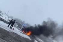 ГАЗель сгорела утром 2 февраля в ЖК Окский Берег