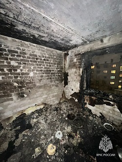 Квартира сгорела в доме по улице Дьяконова в Нижнем Новгороде