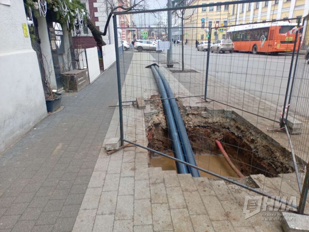 Энергетики раскопали центр Нижнего Новгорода без разрешения