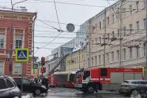 МЧС показало фото с места пожара в центре Нижнего Новгорода