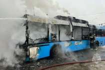 В Дзержинске сгорел троллейбус