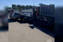 Массовая авария с 18 автомобилями парализовала богородскую трассу у Ольгино