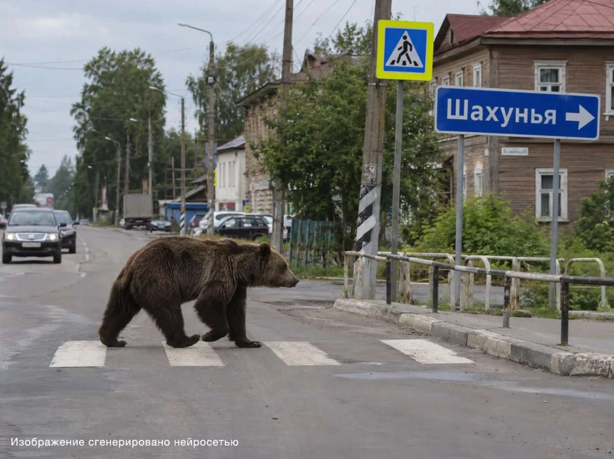 Жителей Шахуньи предупредили о появлении медведя в черте города